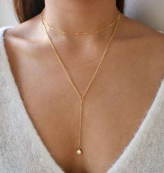 Necklace Set Gold, Gold Chain Choker, Gold Long Necklace, Cubic Zirconia Necklace, Y Necklace, Gold Necklace Set, Women's Bracelets, Classy Jewelry, Lariat Necklace