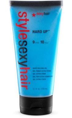 Sexy Hair Style Sexy Hard Up Holding Gel 5.1 oz High-performance gel that won`t flake. Get maximum hold and all-day shine. Holds all hair types. On wet hair you can achieve a sculpted, spiked, sleek or refined look. On dry hair it allows for a messy, tousled look. Apply to damp or dry hair and style. Use to sculpt, mold and form hair into place. Performance Hairstyles, Hair Kit, Spiked Hair, Blue Gel, Texturizing Spray, Coarse Hair, Hair Spray, Hair Gel, Wet Hair