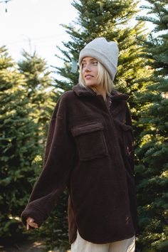 FINAL SALE. This Palo Santo Woven Teddy Jacket is luxuriously soft and extremely comfortable. With stylish pockets and an adjustable button-up closure, you can layer up in cozy warmth and unmatched style. The ultra-plush material creates a soft and inviting outerwear piece perfect for any occasion. Cold Weather Button-up Shacket With Pockets, Cozy Solid Color Outerwear For Loungewear, Cozy Solid Outerwear For Loungewear, Fleece Jacket With Pockets For Winter Weather, Fleece Jacket With Pockets For Winter, Oversized Solid Outerwear With Soft Texture, Oversized Outerwear With Soft Texture, Soft Texture Outerwear For Loungewear, Solid Outerwear With Soft Texture For Fall