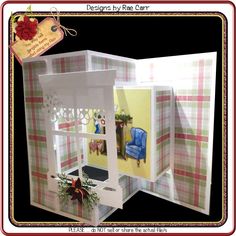 an open doll house with furniture and decorations