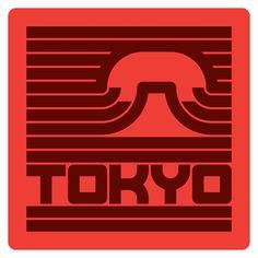 the tokyo logo is shown in red and black