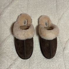 Ugg Scuffette Ii Slipper Women’s Color: Espresso Size: 8 **Brand New, Never Worn With Box/Tags Ugg Shoes Women, Ugg Dakota Slippers, Ugg Scuffette, Ugg Dakota, Red Trench Coat, Shearling Slippers, Ugg Tasman, Koolaburra By Ugg, Ugg Slippers