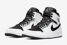 Air Jordan 1 Mid ‘Alternate Think 16’ Обувь Air Jordan, Air Jordan 1 Mid White, Jordan 1 Mid White, Boty Nike, Dope Music, Jordan Shoes Retro, All Nike Shoes, Nike Air Jordan 1 Mid, Cute Nike Shoes