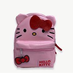 Super Cute Brand New Light Pink Faux Leather Hello Kitty Mini Bag Purse Backpack Hello Kitty Senior, Mochila Hello Kitty, Sanrio Backpack, Hello Kitty Backpack, Kitty Backpack, Sanrio Pink, Cartoon Backpack, Vegan Leather Backpack, Hello Kitty Bag