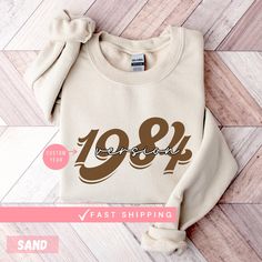 Get ready to love this 40th Birthday Sweatshirt, is the perfect Vintage 1984 Sweatshirt It will make the best gift for any 40th Birthday Gift For Women who loves colorful vibes with 40th Birthday Friend, 40th Birthday Woman. Welcome to FocusUS! Size & Colors; For size and color options, please look at listing images. Gildan Brand, 50% cotton, medium weight and soft touch. Usually runs true size. DTF printing method is used for these sweatshirts. How to order 𝟏. Please, check and review listing 40th Birthday Gift For Women, 1984 Birthday, 40th Birthday For Women, Colorful Vibes, Year Sweatshirt, 40th Birthday Gifts For Women, Birthday Friend, Birthday Sweatshirt, Birthday Gift For Women