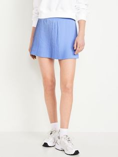 Extra High-Waisted StretchTech Micro-Pleated Skort | Old Navy Fashionable Skirts, Athletic Skirt, Short Models, Skirt Pleated, Sharp Dressed Man, Skirt Fits, Old Navy Women, Women's Skirts, Bottom Clothes