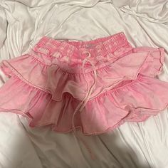 Has Built In Shorts Never Worn Pinkish Tie Dye Hot Pink Ruffle Skirt, Bubblegum Outfits, Pink Flowy Skirt, Princesscore Fashion, Pink Skirt Outfit, Shopkins Shoppies, Long Pink Skirt, Pastel Clothes, Pink Ruffle Skirt