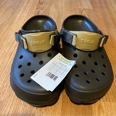 Crocs Classic All Terrain Clog Unisex Brown Size: M10 /W12 Brown Non-slip Clogs For Outdoor, Brown Non-slip Closed Toe Clogs, Brown Closed Toe Non-slip Clogs, Outdoor Non-slip Brown Clogs, Casual Brown Non-slip Clogs, All Terrain Crocs, Crocs Slides, Crocs Brown, Crocs Flip Flops