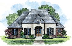 this is an artist's rendering of the front elevation of these european home plans