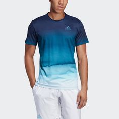 Men's adidas Parley Pr Tee Tennis Gradient Casual Sports Breathable Short Sleeve Light Blue T-Shirt DP0287 Adidas Parley, Tennis Top, Adidas Tshirt, Adidas Tennis, Tennis Tops, Men Store, Athletic Men, Adidas Shirt, Tennis Clothes