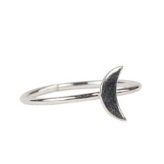 Add a tiny celestial touch to your outfit with the Silver Crescent Moon Ring. This adjustable ring is lovingly crafted by artisans of the Asha Handicrafts Association. Sanskrit for "hope", Asha provides opportunities for artisans in and around Mumbai. Adjustable Moon-shaped Spiritual Ring, Symbolic Moon-shaped Adjustable Rings, Adjustable Moon Shaped Symbolic Rings, Adjustable Moon Charm Ring, Adjustable Moon Shaped Promise Ring, Adjustable Moon Shaped Celestial Rings, Adjustable Moon-shaped Celestial Rings, Celestial Adjustable Midi Rings, Unique Adjustable Moon Shaped Ring