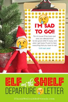 Elf Goodbye Letter, Elf Printables, Printable Mask, Goodbye Letter, Elf Letters, Printable Masks, Elf Props