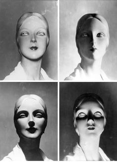 four different images of the same woman's face