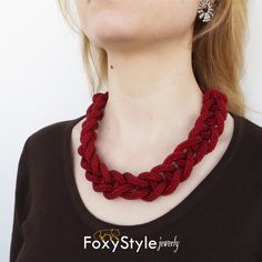 This is red bib necklace from seed beads, cotton thread in red and wine colors is very flexible and comfortable to wear. The red statement necklace could be lovely accessorize for your look every day, or special evening. This red necklace perfect fits for any modern outfits. It's also a great gift idea for a birthday. Especially if you're a man and want to give something special to your woman. It will be also a great birthday gift for her. This style of the necklace will be feet for any lady and Bridesmaid Gift Ideas, 30th Birthday Gift, Necklace Bead, Stylish Necklace, Red Necklace, Red Jewelry, 30th Birthday Gifts, Necklace Red, Wedding Jewellery Necklace