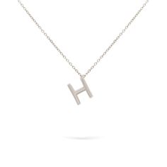 Jewelry Mini Initials | Gold Pendant | 14K Rose - White / 40 - 42 Cm / H - Diamond necklace Zengoda Shop online Gift White Gold Initial Necklace With Polished Finish, White Gold Initial Necklace With Polished Finish For Gift, Silver Formal Initial Necklace, Minimalist Monogram White Gold Necklace, Silver Charm Necklace With Initials In 14k Gold, Minimalist Monogram Initial Necklace In White Gold, Minimalist White Gold Monogram Initial Necklace, Rose Gold Sterling Silver Initials Charm Necklace, Minimalist White Gold Initial Necklace