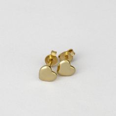 Heart stud earrings, gold heart earrings, 14k gold studs, small gold stud earrings Minimalist Everyday Heart Earrings, Tarnish Resistant, Minimalist Tarnish-resistant Heart Earrings As Gift, Everyday Minimalist Tarnish-resistant Heart Earrings, Minimalist Gold Heart Earrings With Charm, Dainty Tiny Gold Heart Earrings, Minimalist Heart-shaped Earrings As A Gift For Her, Minimalist Heart Earrings As Gift For Her, Minimalist Heart-shaped Earrings Gift For Her, Gold Minimalist Heart Earrings For Everyday