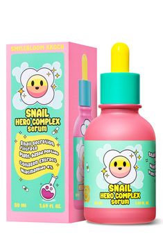 PRICES MAY VARY. [ LET YOUR SKIN BLOOM WITH SNAIL MAGIC ] : Smilebloom with Snail Hero Complex Facial Serum! Packed with 85% Snail Mucin, Collagen Extract, and Oat Peptide, it minimizes fine lines and unveiling radiant, dewy skin. Our advanced formula reduces skin imperfections for a visibly firmer, younger complexion. [ SLOW AGING & PROTECTION ] : Harness the rejuvenating power of Snail Secretion Filtrate for a radiant complexion. Designed to address troubled, sensitive, and dehydrated skin, th Cosmetic Products Design, Snail Moisturizer, Cute Skincare, Hydrating Face Serum, Snail Essence, Kids Skin Care, Beauty Formulas, Vegan Collagen, Moisturizer For Sensitive Skin