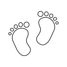 a black and white drawing of a pair of feet