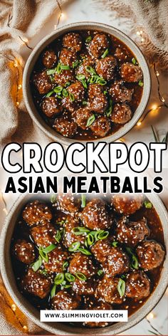 Looking for an effortless meal that doesn’t skimp on flavor? My Crockpot Asian Meatballs are packed with savory spices and a touch of sweetness. Save this recipe for a guaranteed dinner hit! Best Crock Pot Meatball Recipe, Best Appetizer Meatballs Crockpot, Asian Meatballs Crockpot Easy, Crock Pot Asian Meatballs, Mongolian Meatballs Recipe Crockpot, Korean Bbq Meatballs Crock Pot, Slow Cooker Recipes For Party, Mini Meatball Crockpot Recipes, Japanese Bbq Meatballs