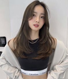 Korean Haircut 16 Ideas for Women with Medium Hair: A Stylish Guide - Fall Update Ideas Korean Hairstyle Layered, Long Haircut Korean, Korean Women Haircut, Asian Haircut Ideas, Korean Long Layers, Asian Long Haircut, Layered Hair Asian, Layercut Haircut, Korean Long Haircut