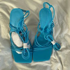 Brand New Got For Vegas And Never Wore Included A Picture Of A Mark That Came In The Shoe But Can’t Be Seen When Worn Asos Design Brand Size 9 Turquoise Heels, Teal Heels, Asos Shoes, Blue Heels, Blue Turquoise, Shoe Game, Birthday Girl, Strap Heels, Turquoise Blue