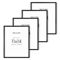 PRICES MAY VARY. BLACK GALLERY WALL FRAME SET: Our black gallery frame is a sleek and stylish choice for displaying your favorite artwork or photographs. The gallery frame set is made of durable aluminum, ensuring it will stand the test of time. The minimal design of the black frames for gallery wall will add a touch of sophistication and refinement to any space. Whether you're looking to add a modern feel to your bedroom, office, or living room, this understated 11 by 14 frame set is sure to fi 11x14 Poster, Gallery Frame Set, Haus And Hues, 4 Picture Frame, 11x14 Picture Frame, Gallery Wall Frame Set, Photo Collage Wall, Art Frames, Metal Picture Frames