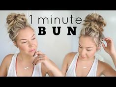 Fast Messy Bun, Fast Bun Hairstyles, Tutorial Chignon, The Perfect Messy Bun, Bun Easy, Messy Bun For Short Hair, Cute Bun Hairstyles, Perfect Messy Bun, Short Hair Bun