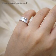 Pinky Promise Ring for Him and Her Promise Ring For Men, Promise Couple, Pinky Promise Ring, Promise Ring For Him, Promise Bracelet, Coordinates Gift, Promise Rings For Him, Handwriting Bracelet, Pinky Swear