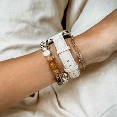 Experience elegance on your wrist with the Cleta womens leather apple watch band. Firstly, srafted with premium vegan leather, this strap transforms your Apple Watch into a statement piece of minimalist beauty. Secondly, the smooth texture of the band paired with its slim profile offers both comfort and sophistication, making it a perfect accessory for any occasion. Color and style are at the forefront of this design. Additionally, you can choose from three stunning hardware colors - Rose Gold, Leather Apple Watch Band, Minimalist Beauty, Hardware Colors, Apple Watch Bands Leather, Leather Cleaning, Apple Watch Band, Microfiber Cloth, Metal Bands, Smooth Texture