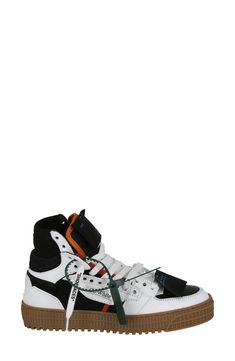 Off-White reintroduces their iconic court-inspired high-top sneaker in laid-back suede with colorpop overlays, herringbone treads and a brand-signature zip tag. Leather and textile upper and lining/rubber sole Made in Italy Designer Shoes Black Owned/Founded White Casual High-top Sneakers With Studded Outsoles, Casual White High-top Sneakers With Studded Outsoles, White High-top Skate Shoes With Contrasting Heel Counter, White High-top Skate Shoes With Contrasting Heel, White High-top Skate Shoes With Studded Outsoles, White Lace-up Basketball Shoes With Studded Rubber Outsoles, White Lace-up Basketball Shoes With Studded Outsoles, Modern High-top Sneakers With Contrasting Heel For Streetwear, Urban High-top Sneakers With Studded Outsoles