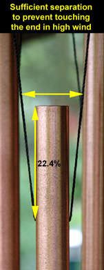 an image of a metal pole with numbers on it and measurements for the end in high wind