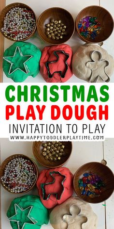 christmas play dough is an easy and fun activity for toddlers to do with the kids