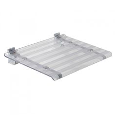 a clear plastic tray with two handles on the bottom and one handle attached to it