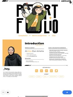 an image of a website page with a woman in hijab