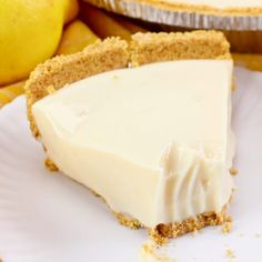 a piece of pie sitting on top of a white plate