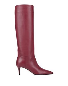 Leather No appliqués Solid color Narrow toeline Spike heel Covered heel Leather lining Leather/rubber sole Contains non-textile parts of animal origin Womens Knee Boots, Spike Heels, Brick Red, Beautiful Shoes, Knee Boots, Soft Leather, Heeled Boots, Rubber Sole, Clothing And Shoes