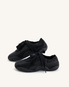 Upper Material : Satin Fabric Lining Material: Satin Fabric Item Type: Ballerinas Heel Height:  1.5cm Sole Material: TR Ballerina Sneakers, Ballet Sneakers, Jw Pei, Ballerina Heels, Black Ballet, Spring Sneakers, Black Shoes Women, Ballerina Shoes, Loafer Mules