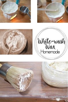 the process for making white wash wax is shown