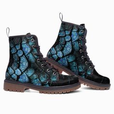 These extremely comfortable classic boots with a high quality print are made to last and to impress. Designed for fashion people, stylish and personalized. Perfect for everyday wearing and to show a unique sense of style.. - The Upper Made of PU leather (synthetic leather), the sole made of rubber.- Soft PU make it comfortable and soft. Size Chart Texture Print, Blue Dragon, Classic Boots, Fashion People, Synthetic Leather, Leather Boots, Pu Leather, Sense, Size Chart