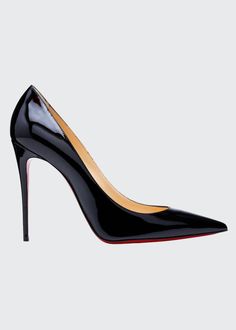 Christian Louboutin Decollette Pointed-Toe Red Sole Pumps - Bergdorf Goodman Red Bottom Heels, Fancy Flats, Feminine Shoes, Red Bottom, Red Sole, Pointed Toe Heels, Red Bottoms, Trendy Shoes, Bergdorf Goodman