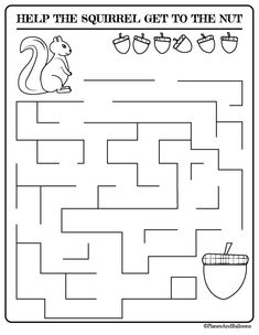 a maze to help students learn how to find the squirrel