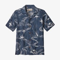 This season’s limited edition Pataloha® prints honor the Hawaiian principle of ka loa’a pono―harvesting with care and respect for land and sea. The shirt is made of soft and airy hemp/recycled polyester/ TENCEL® lyocell woven dobby fabric for a vintage effect. A true collector’s item with a more traditional fit  it has a turned-down collar  single left-chest pocket and polished coconut buttons on the front placket. The print is finely matched at the pocket and placket. Shirttail hem with side ve Hawaiian Printed Relaxed Fit Shirt, Hibiscus Print Cotton Shirt For The Beach, Beach Cotton Shirt With Hibiscus Print, Cotton Hibiscus Print Shirt For The Beach, Cotton Hibiscus Print Shirt For Beach, Cotton Hibiscus Print Beach Shirt, Hawaiian Shirt With Relaxed Fit And Camp Collar, Cotton Camp Collar Top For Beach, Beach Cotton Top With Camp Collar