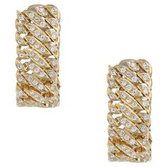 Gleaming with elegance, these magnificent 18K yellow gold estate earrings feature 130 dazzling diamonds. With French hallmarks, these enthralling earrings provide a timeless luxury. Yellow Gold and Diamond Estate Earrings 18kt. Yellow Gold  130 Diamonds Diamonds: est. 1.30ct TW F/G VS French hallmarks Estate Earrings SKU: 22757 Timeless Luxury, Gold Diamond, Jewelry Earrings, Diamonds, Yellow Gold, Yellow, Gold