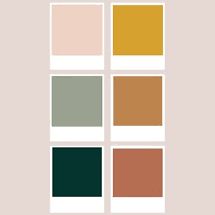 the color palette is neutral and has many different shades to choose from, including brown, green