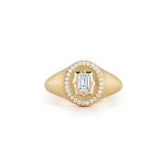 Vanguard Gold Signet Ring – Jade Trau Signet Rings Women Vintage, Signet Rings Women, Accessory Inspo, Diamond Signet Ring, Bespoke Engagement Ring, Signet Rings, Vintage Silhouette, Womens Style, Gold Signet Ring