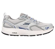 It's easy to get into a workout routine with the Skechers GO RUN Consistent running and training shoe. This lace-up style features smooth leather and mesh upper, responsive ULTRA LIGHT cushioning and an Air-Cooled Goga Mat cushioned insole. | Skechers Men's GOrun Consistent Sneaker Lace-up Walking Shoes With Air Cushioning For Light Exercise, Functional Lace-up Training Walking Shoes, Breathable Mesh Lace-up Walking Shoes For Training, Breathable Mesh Lace-up Walking Shoes For Sports, Mesh Trail Running Shoes With Air Cushioning, Moisture-wicking Lace-up Running Shoes, Athletic Fit Mesh Lace-up Walking Shoes, Breathable Mesh Lace-up Sneakers For Jogging, Gray Lace-up Running Shoes For Training