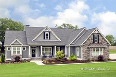 this is an artist's rendering of these craftsman - style home plans