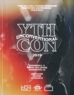 a poster with the words yth unconventional coin on it