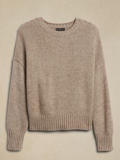 Mona Wool-Cotton Cropped Sweater | Banana Republic Fall Winter Fashion Trends, Farmhouse Fresh, I Fall To Pieces, Taupe Sweater, Timeless Outfits, White Dining Table, Antique White, Country Cottage, Petite Size