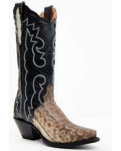 Dan Post Women's Karung Snake Exotic Western Boots - Snip Toe , Black Western Snip Toe Boots With Snake Print, Suede Cowgirl Boots, Womens Cowgirl Boots, Dan Post, Trim Styles, Western Chic, Work Boots Men, Boots For Sale, Cowgirl Boots